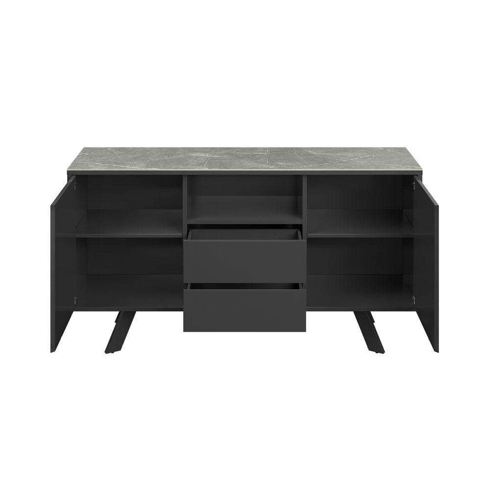 Azuma Matte Grey Ceramic Sideboard Sideboard