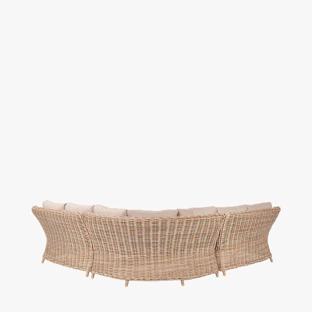 Barakaldo Natural Antique Outdoor Corner Seating Set - Pacific Lifestyle Nicholas John Interiors