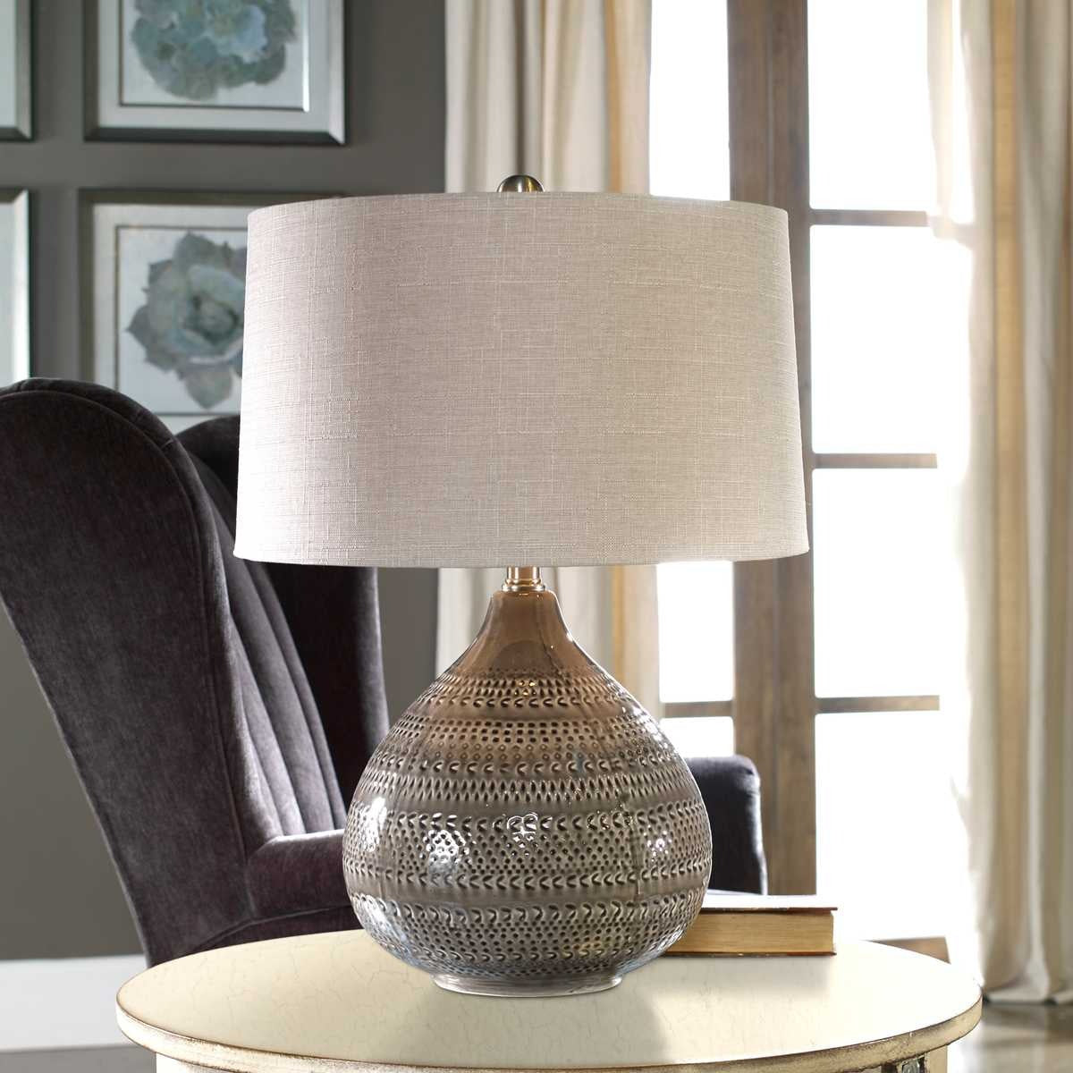 Uttermost Batova Smoke Grey Lamp