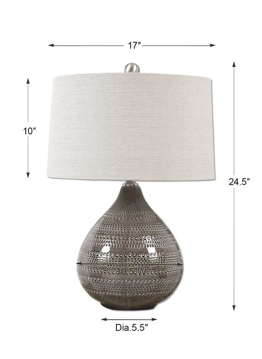 Uttermost Batova Smoke Grey Lamp