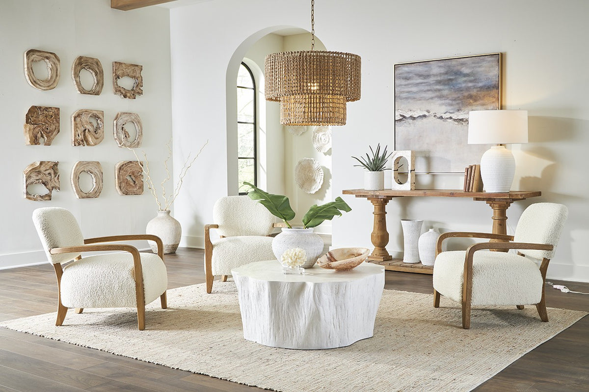 Uttermost Nouveau White Coral Stone Indoor-Outdoor Sculpture