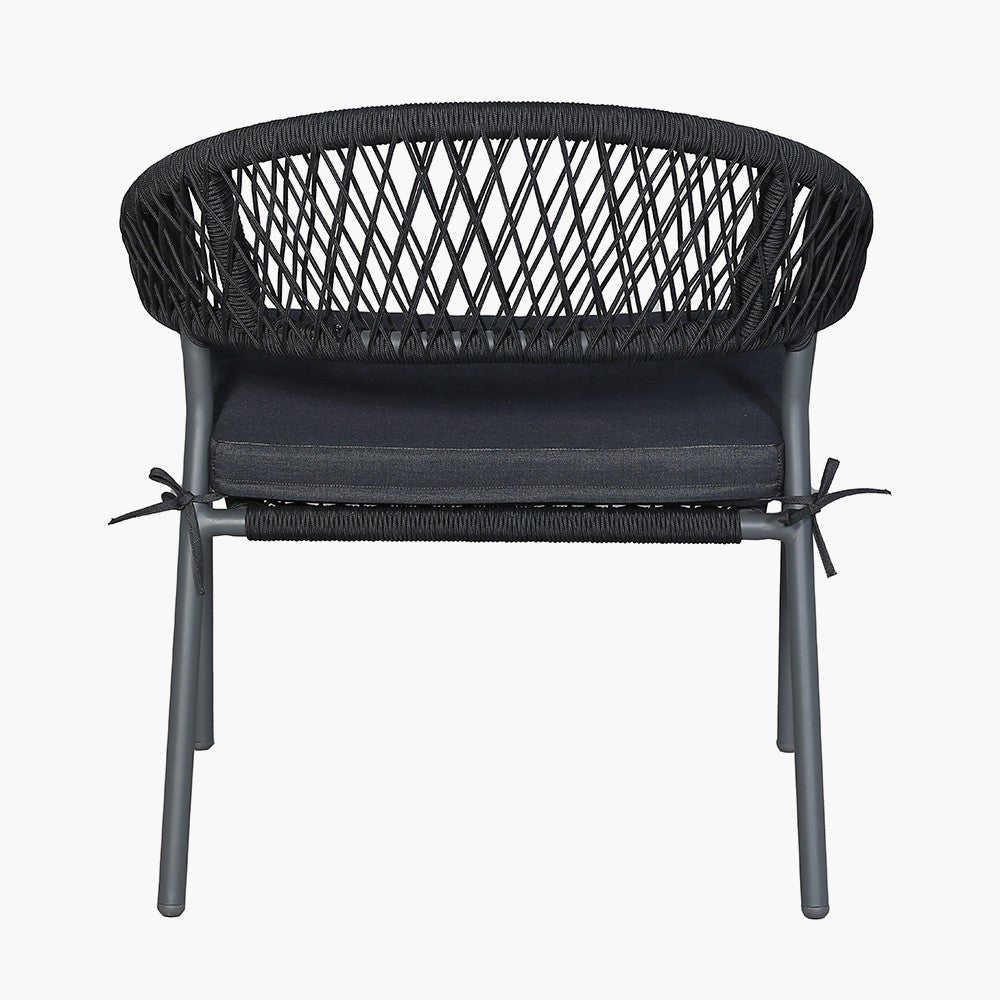 Bazel Outdoor Bistro Set in Teak & Black Outdoor Bistro Sets
