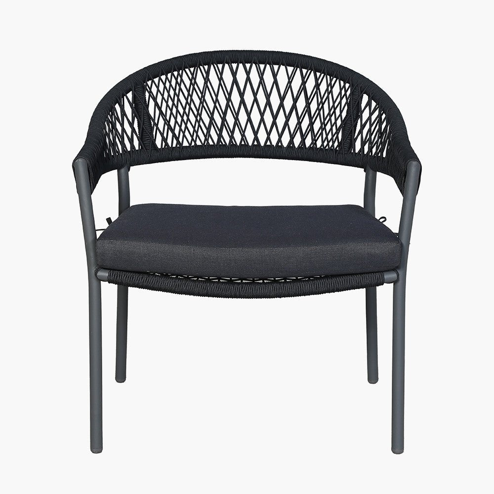 Bazel Outdoor Bistro Set in Teak & Black Outdoor Bistro Sets