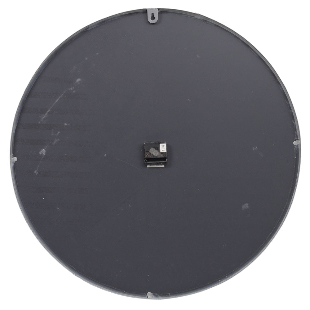 Beaded Grey Framed Mirrored Round Wall Clock