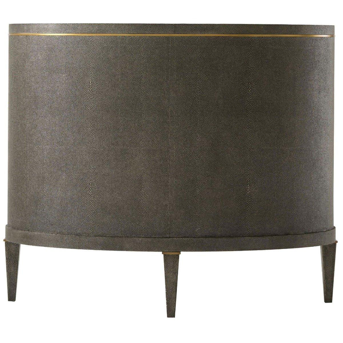 Theodore Alexander Eli Bedside Table in Tempest & Brushed Brass