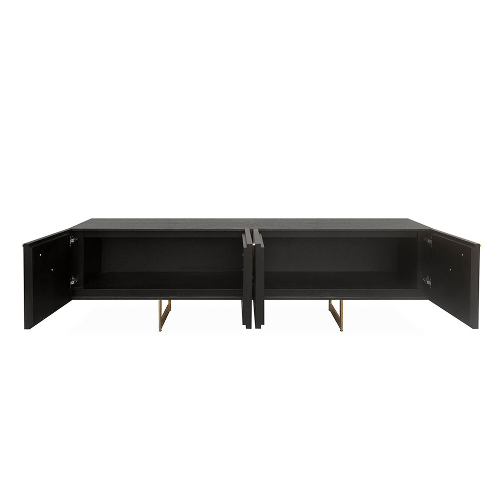 Belgravia 4 Door Dark Espresso and Gold Trim Media Unit Media Unit