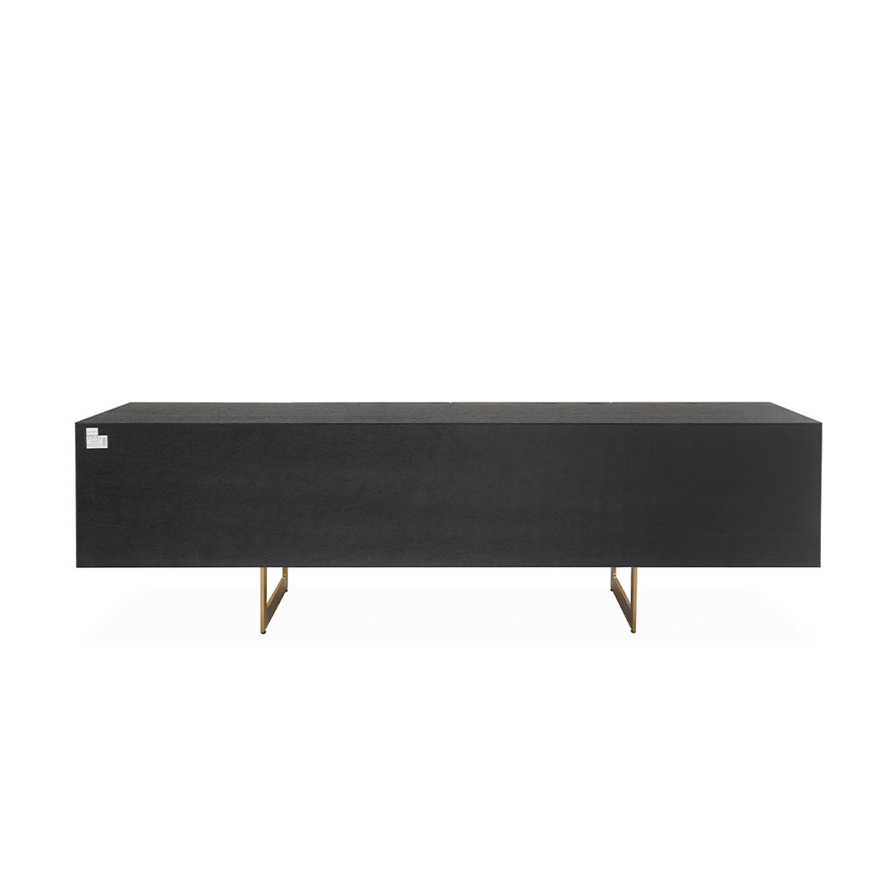 Belgravia 4 Door Dark Espresso and Gold Trim Media Unit Media Unit
