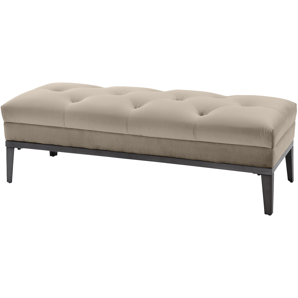 Belgrove Mink Buttoned Ottoman