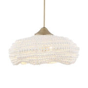 Biddeford White Beaded 5-Light Pendant