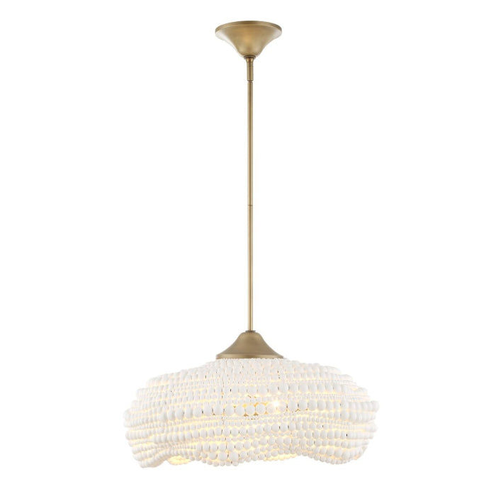 Uttermost Biddeford White Beaded 5-Light Pendant