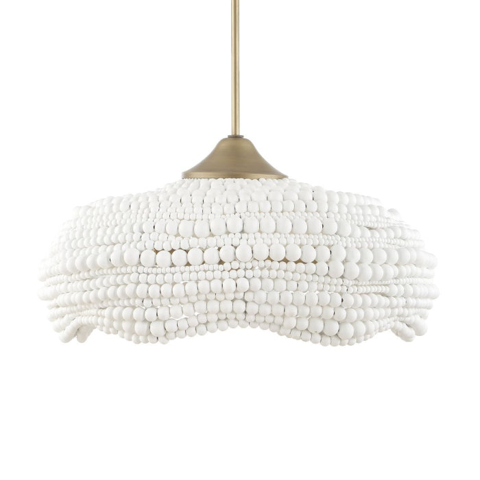 Uttermost Biddeford White Beaded 5-Light Pendant