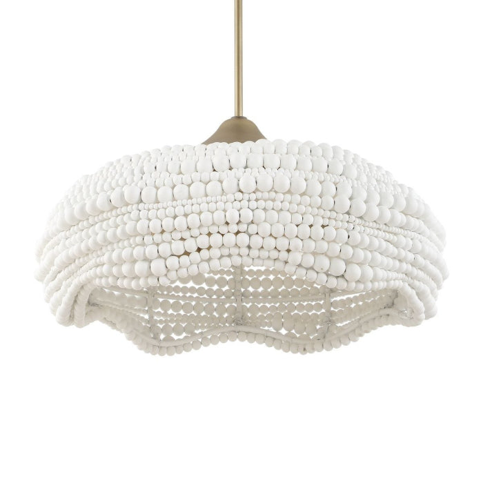 Uttermost Biddeford White Beaded 5-Light Pendant