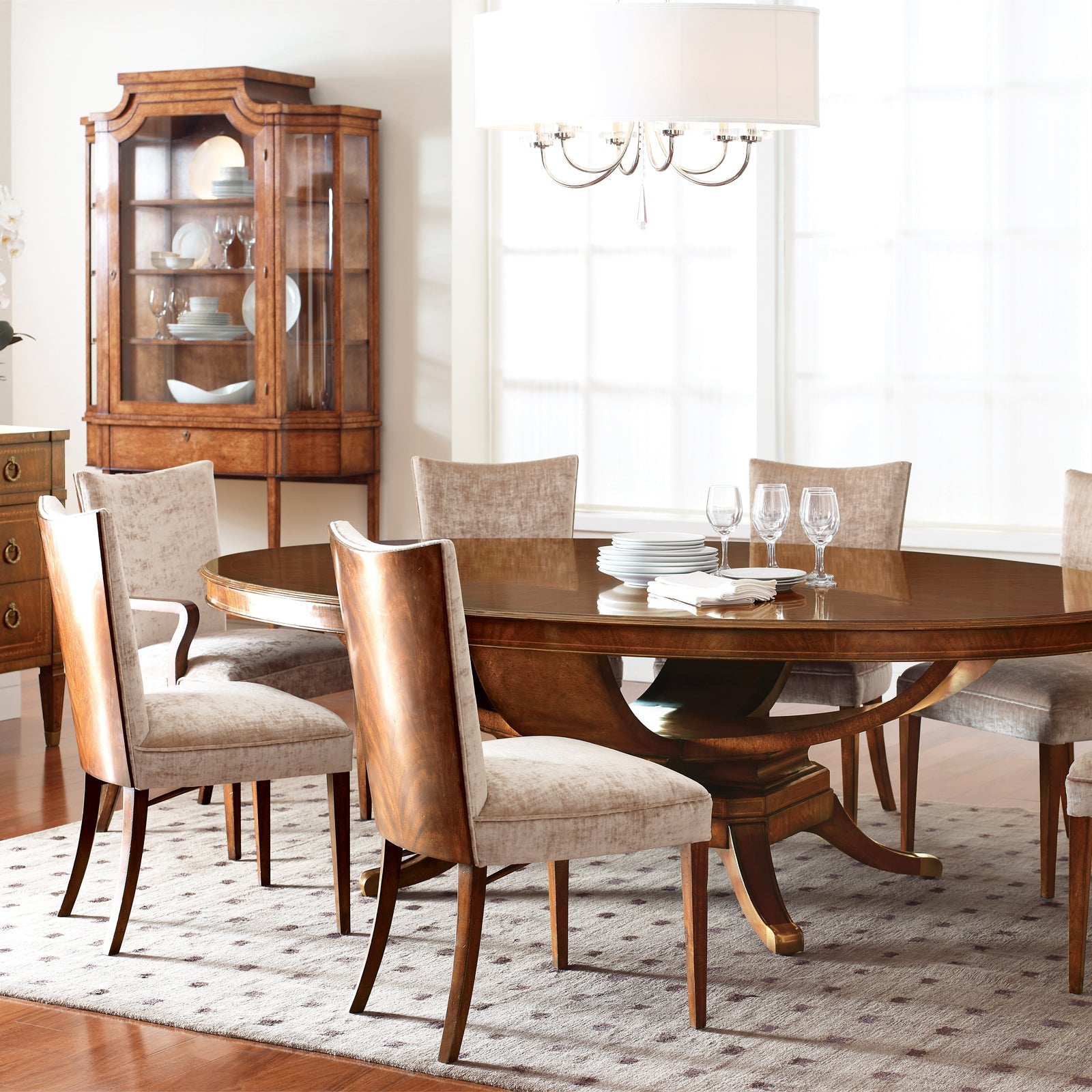 Jonathan Charles Dining Chair Biedermeier in Walnut - Antwerp