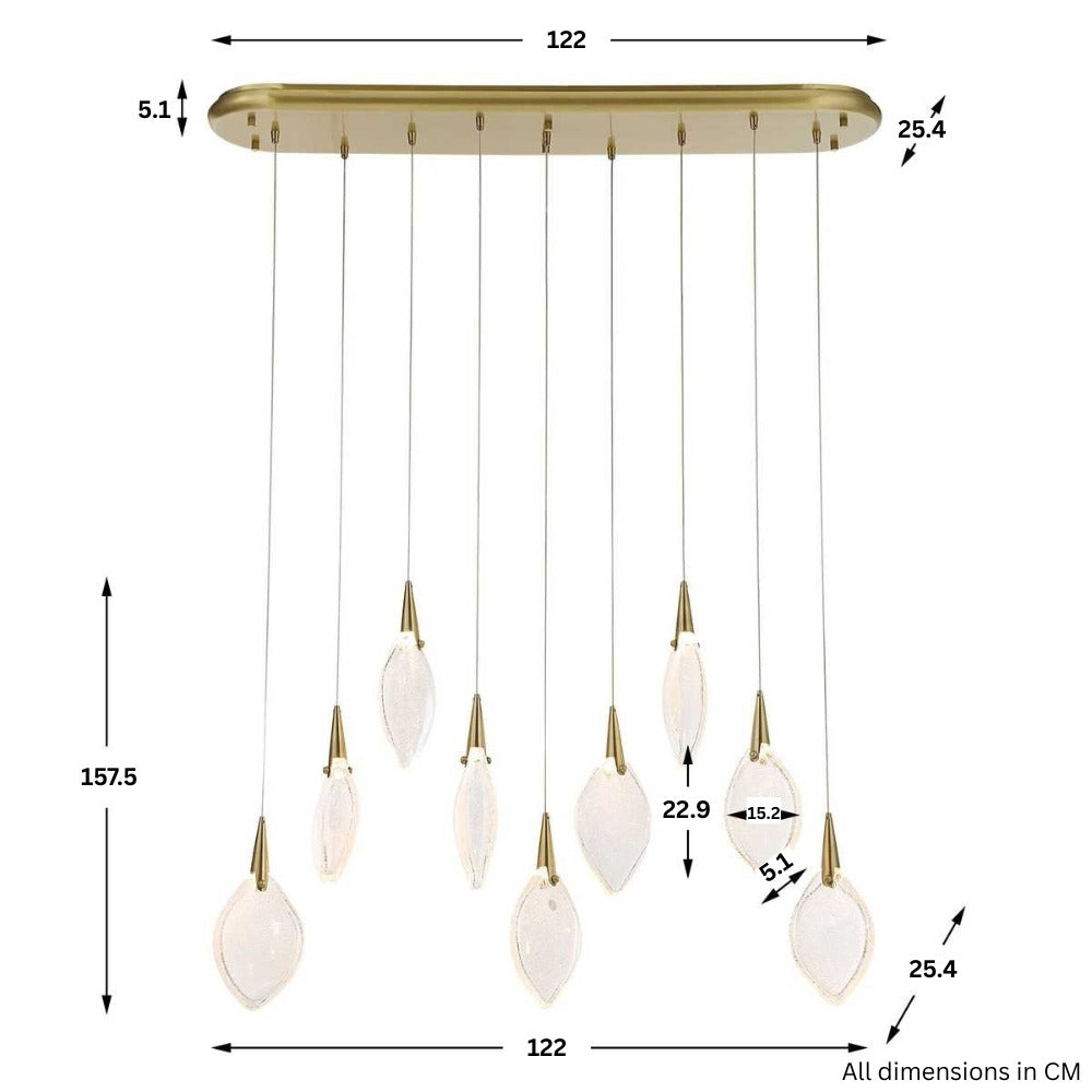 Uttermost Deluge 9 Light LED Linear Pendant