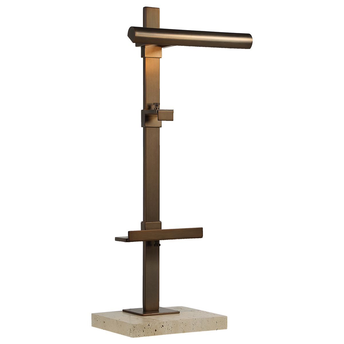 Lean On Me Lighted Easel in Travertine/Bronze