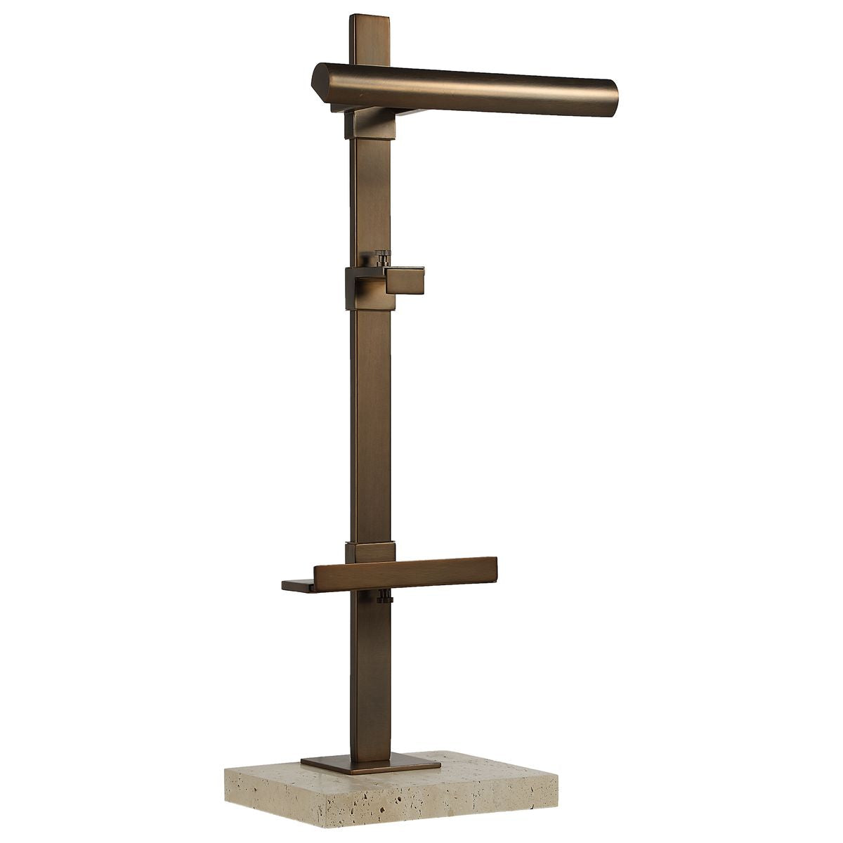 Uttermost Lean On Me Lighted Easel in Travertine/Bronze