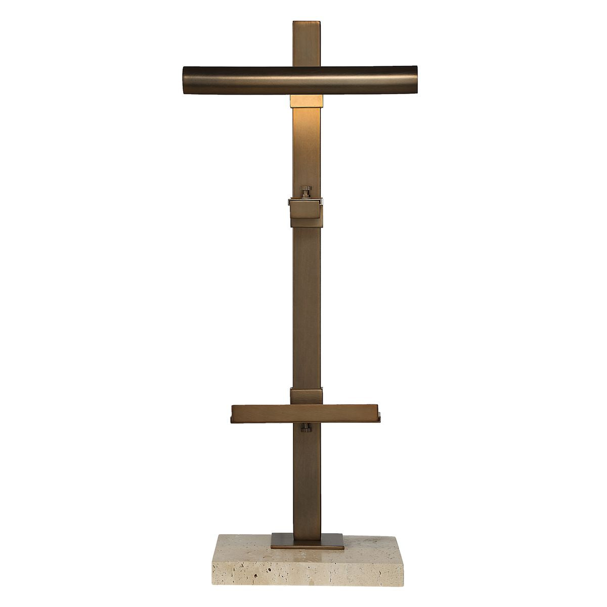 Uttermost Lean On Me Lighted Easel in Travertine/Bronze
