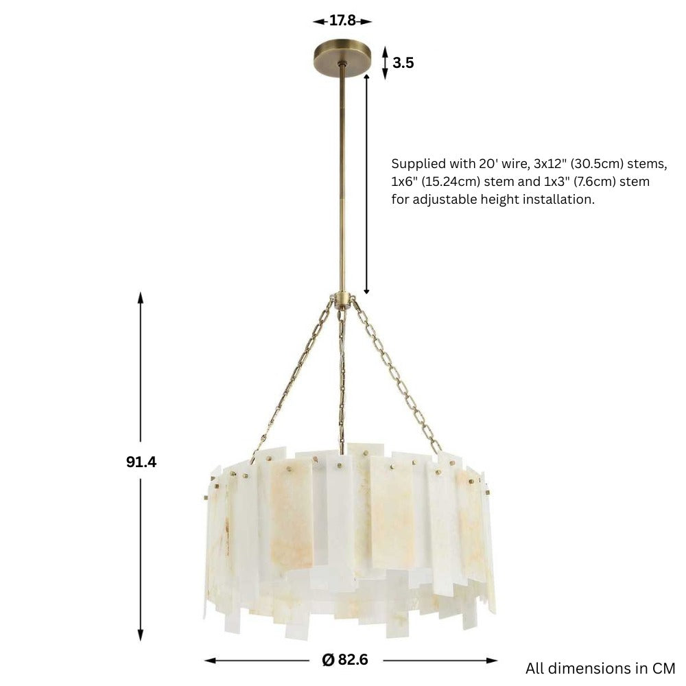 Uttermost Stacked Deck 6 Light Pendant