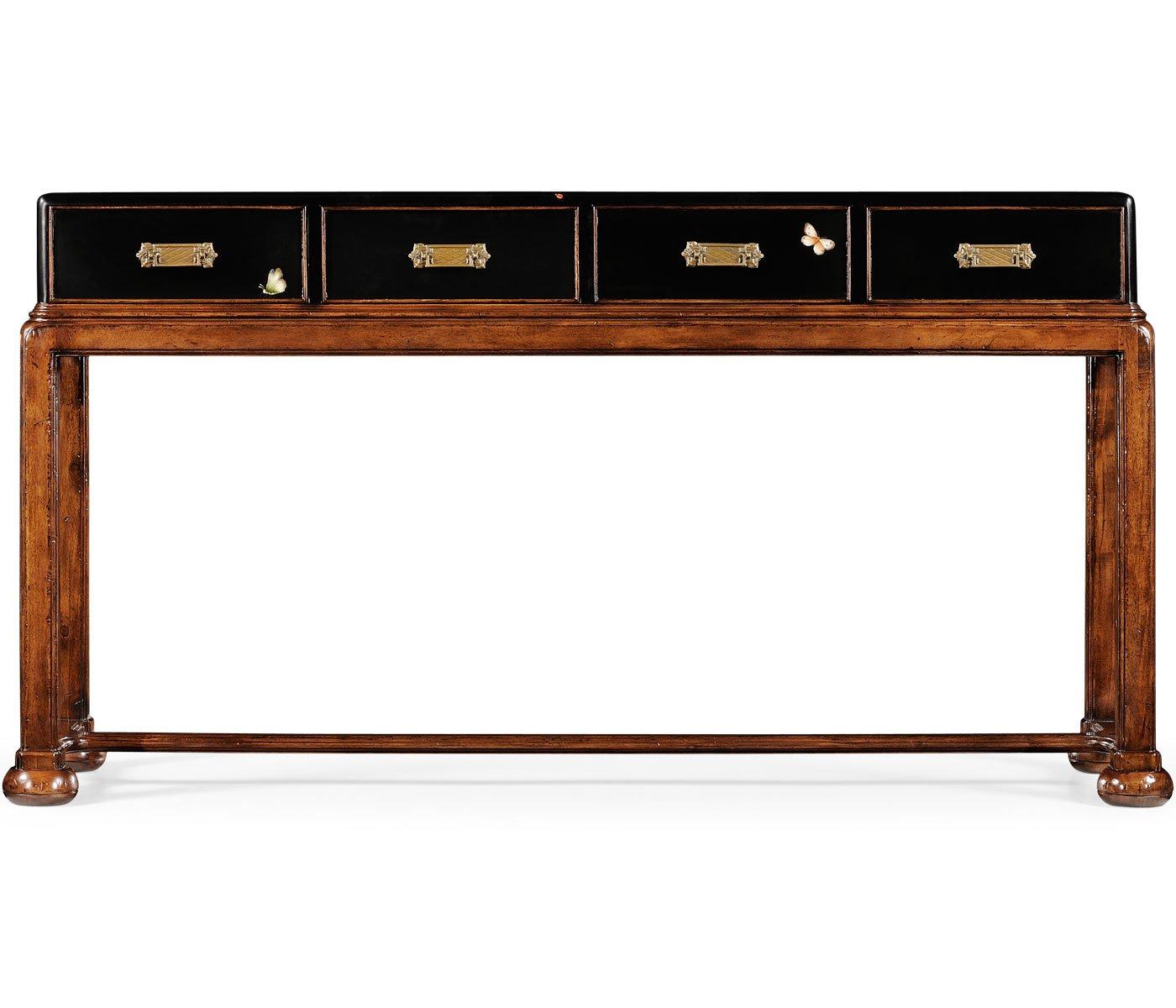 Jonathan Charles Butterfly Console in Walnut