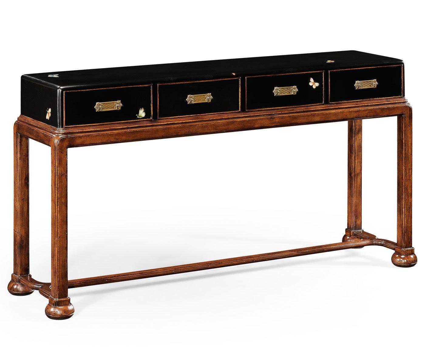 Jonathan Charles Butterfly Console in Walnut