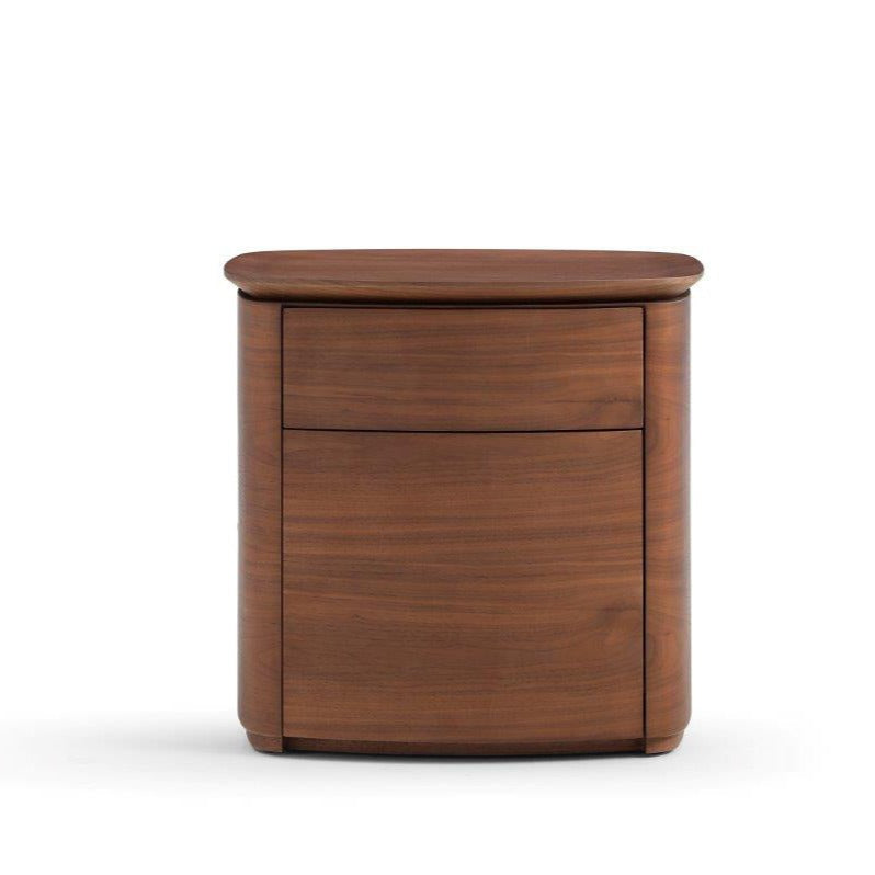 Tommy Franks Blade Bedside Table - Dark Walnut