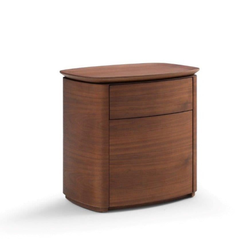 Tommy Franks Blade Bedside Table - Dark Walnut
