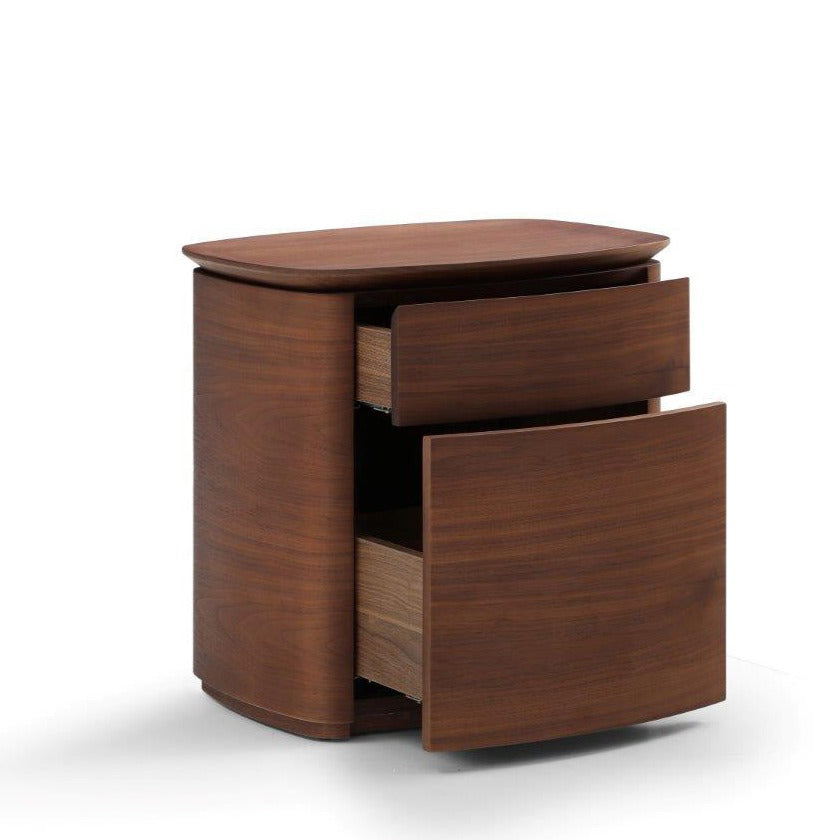 Tommy Franks Blade Bedside Table - Dark Walnut
