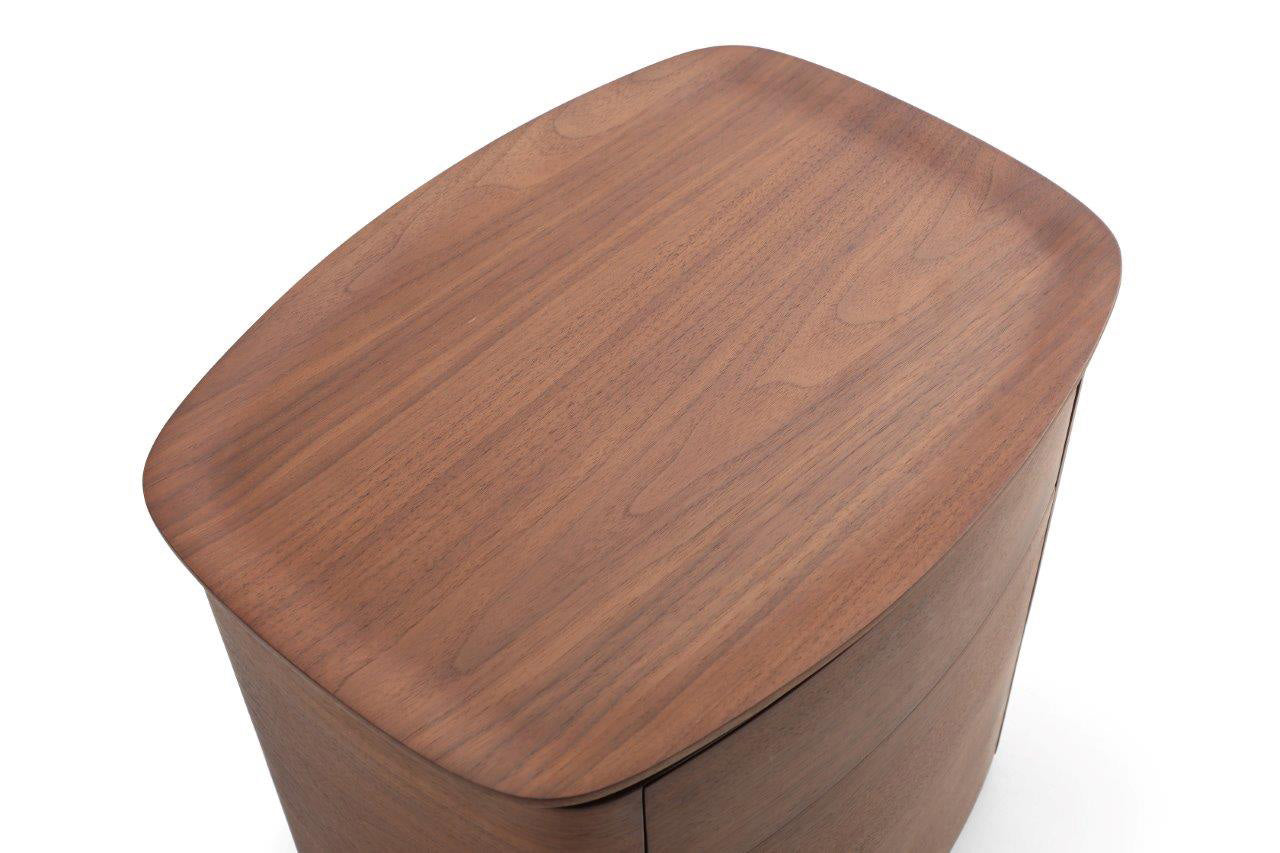 Tommy Franks Blade Bedside Table - Dark Walnut
