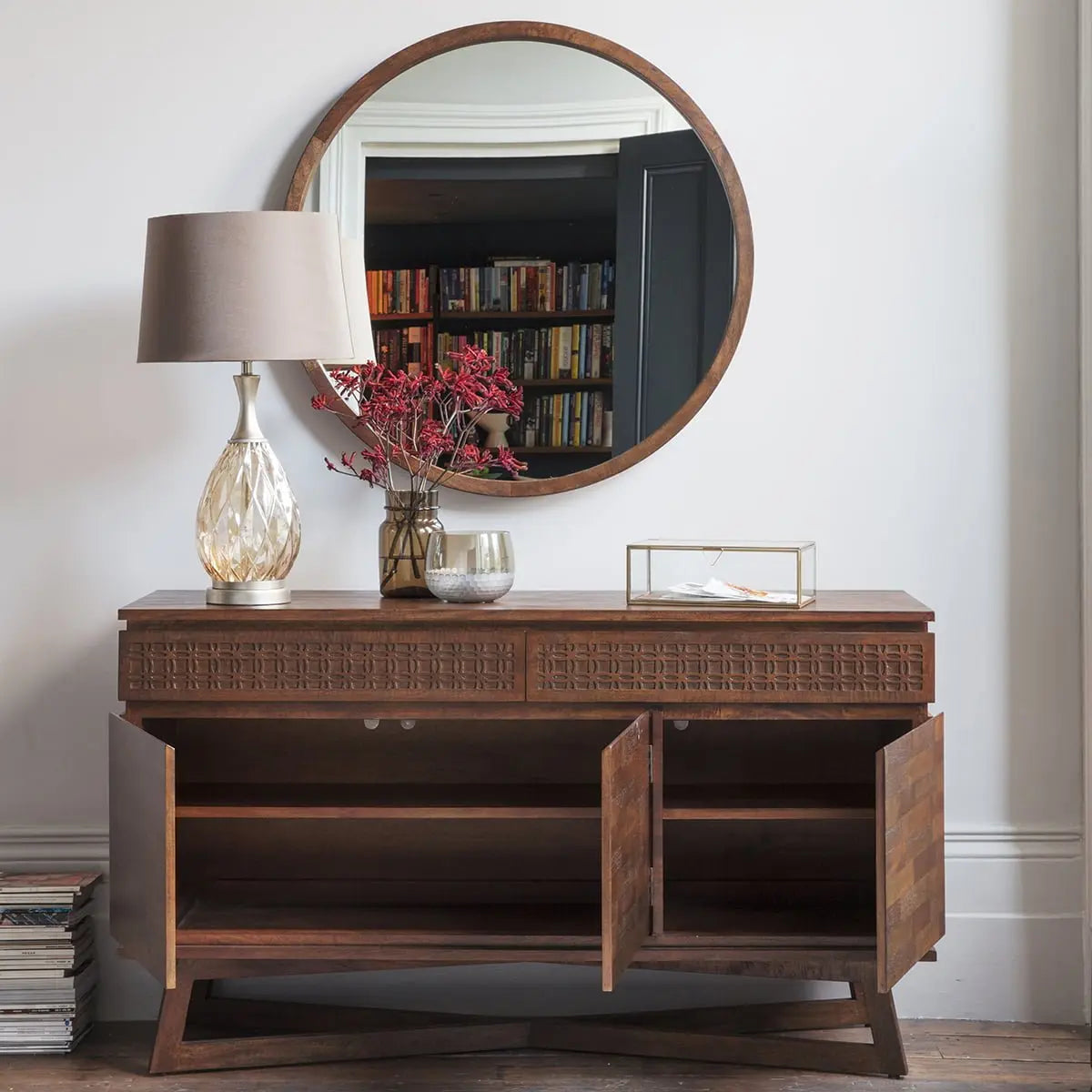 Bohara 3 Door 2 Drawer Sideboard in Brown Sideboard