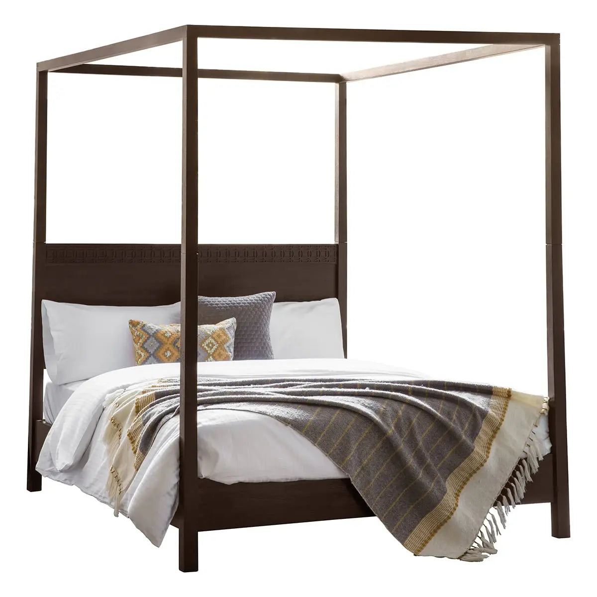 Bohara 4 Poster Bed in Brown Bed