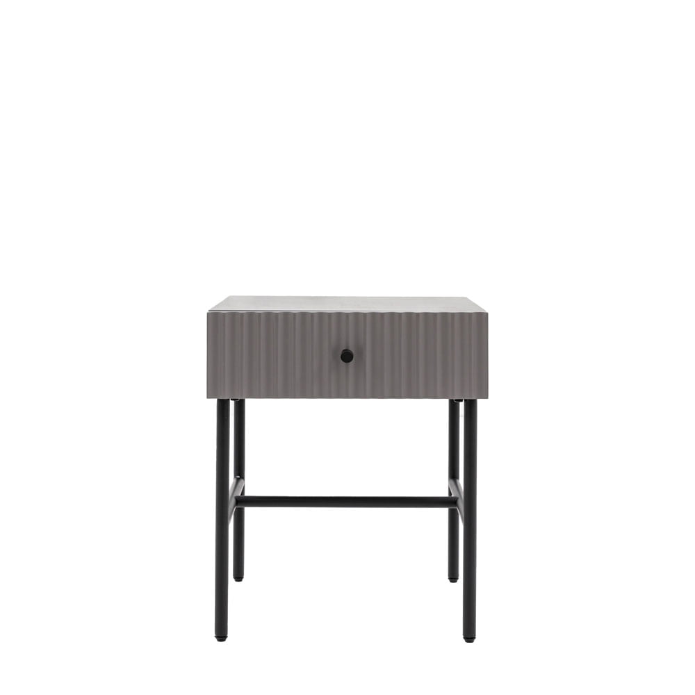 Bucknell 1 Drawer Bedside in Grey Bedside Table