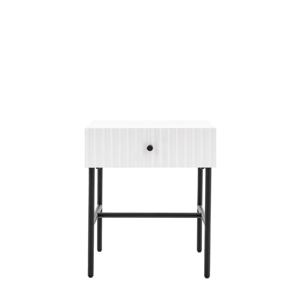 Bucknell 1 Drawer Bedside in White Bedside Table