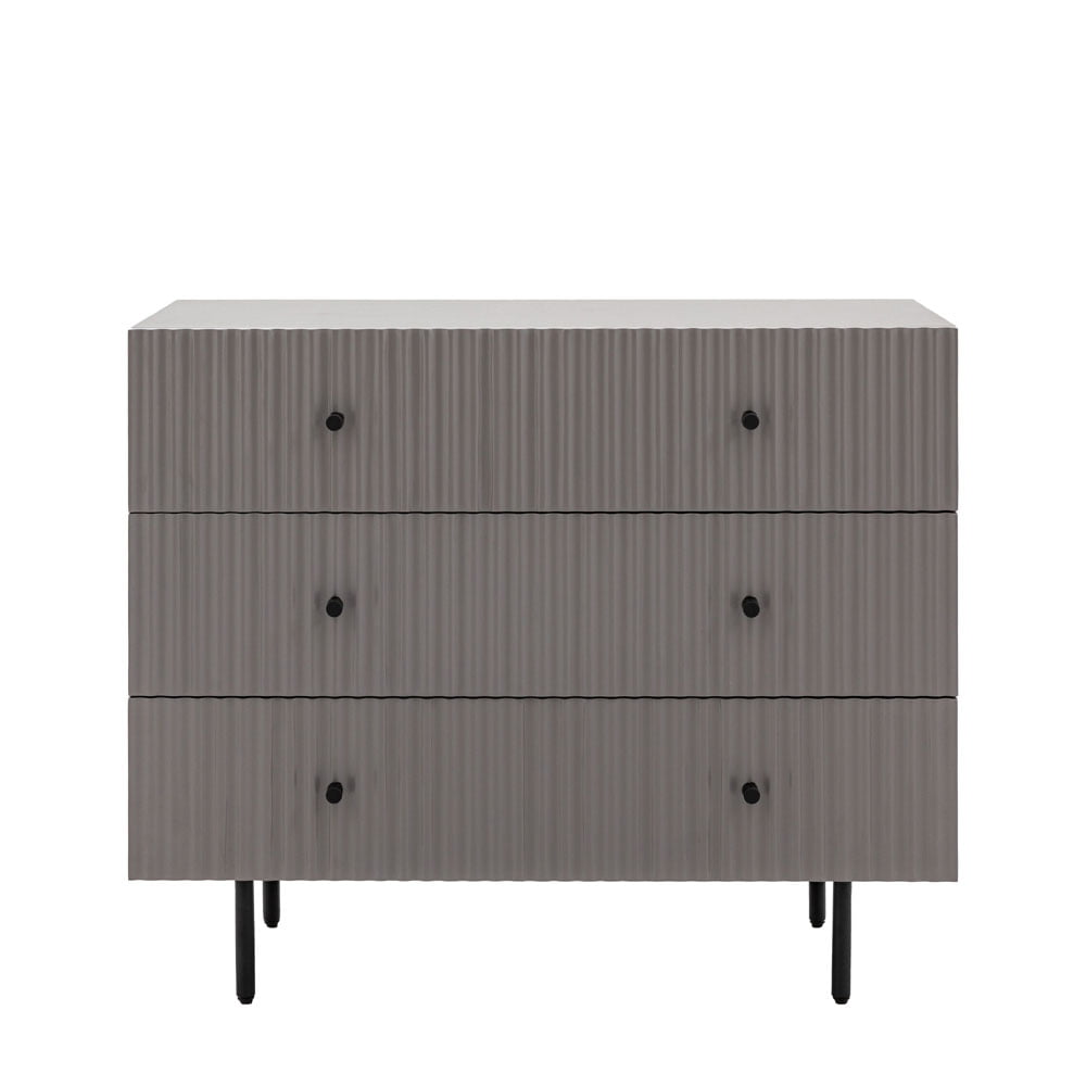 Bucknell 3 Drawer Chest in Grey Chest of Drawers