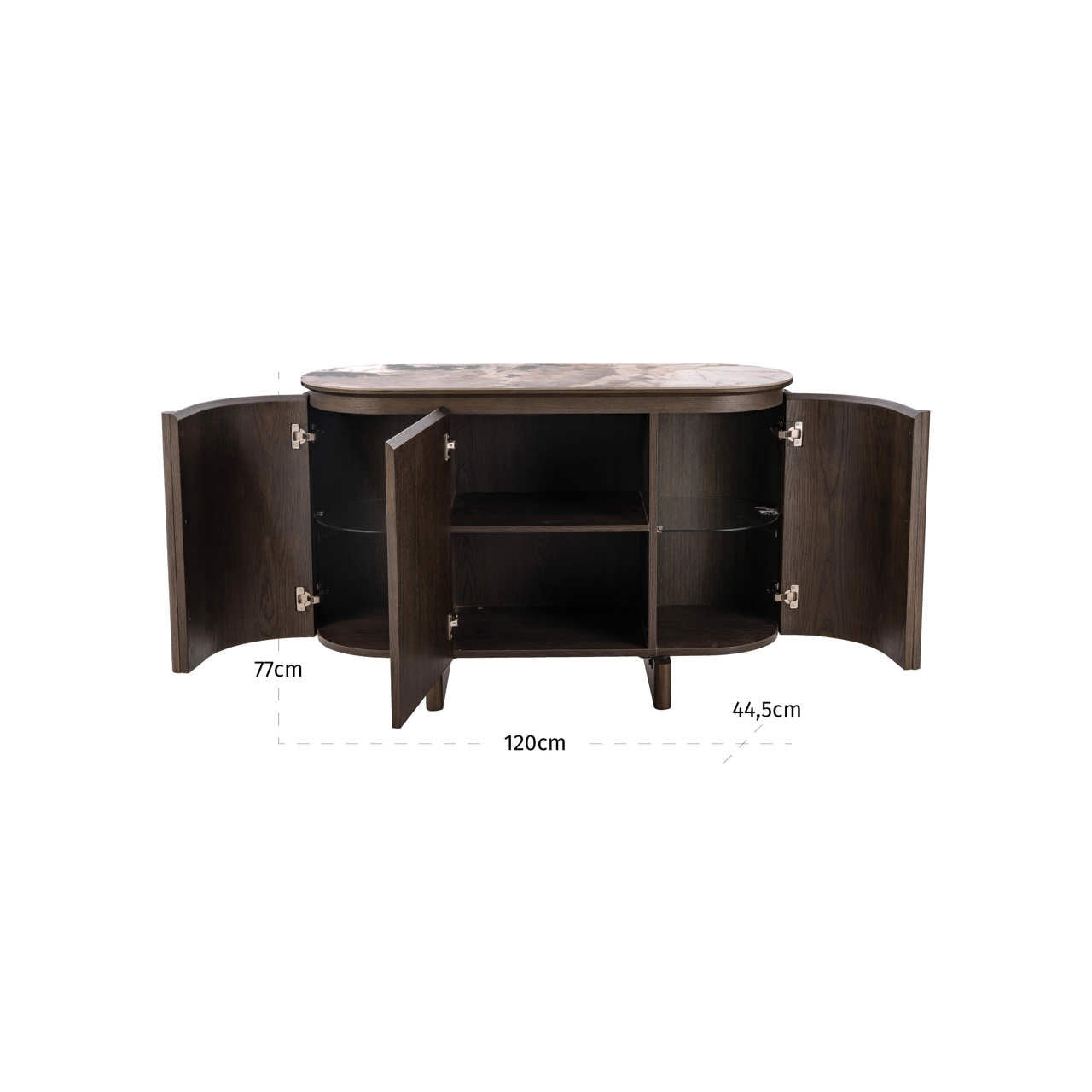 Richmond Interiors Langford Brown 3-Door Sideboard