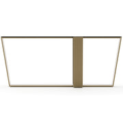 Caracole Counter Balance Console Table featuring black glass top, tapered brushed gold legs, and vertical ribbed central column