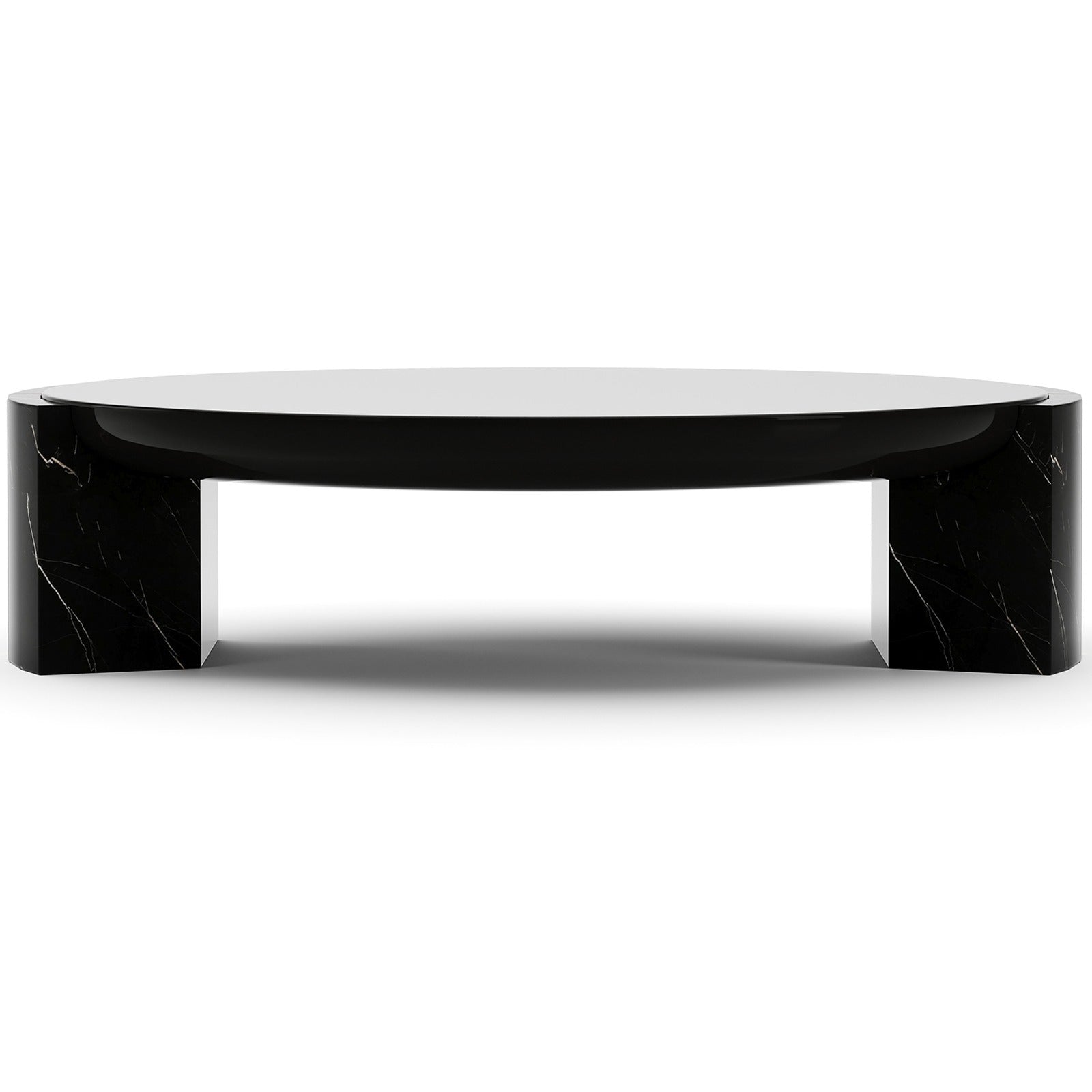 Caracole Overlap Round Coffee Table Dark