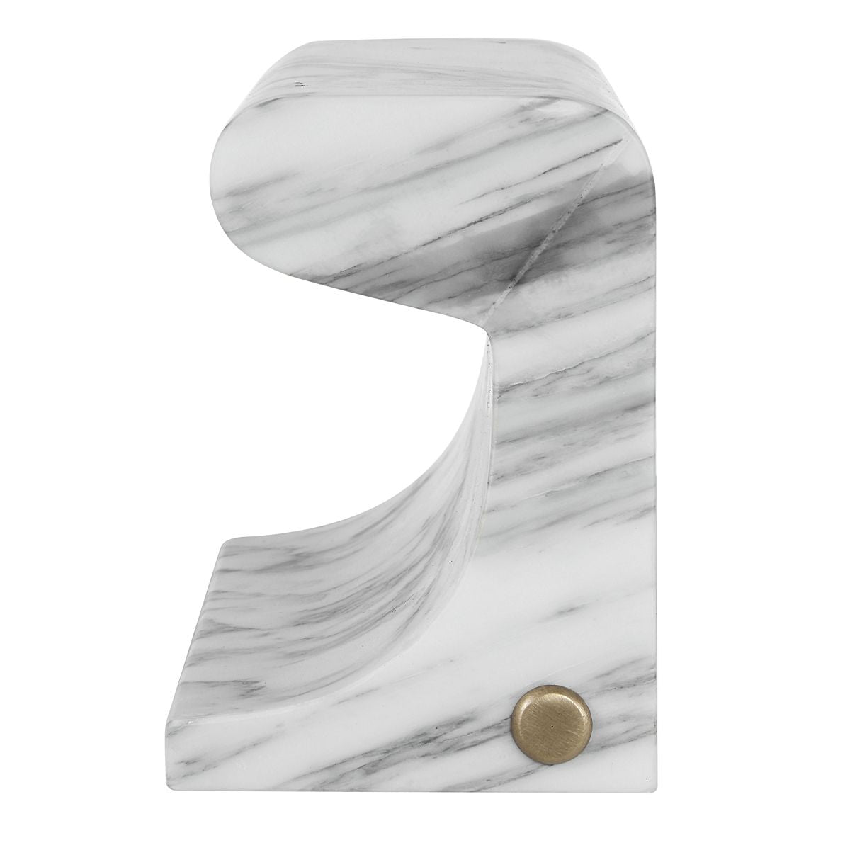 Uttermost Carved Beam Rechargeable Mini Lamp in Arabescato Marble
