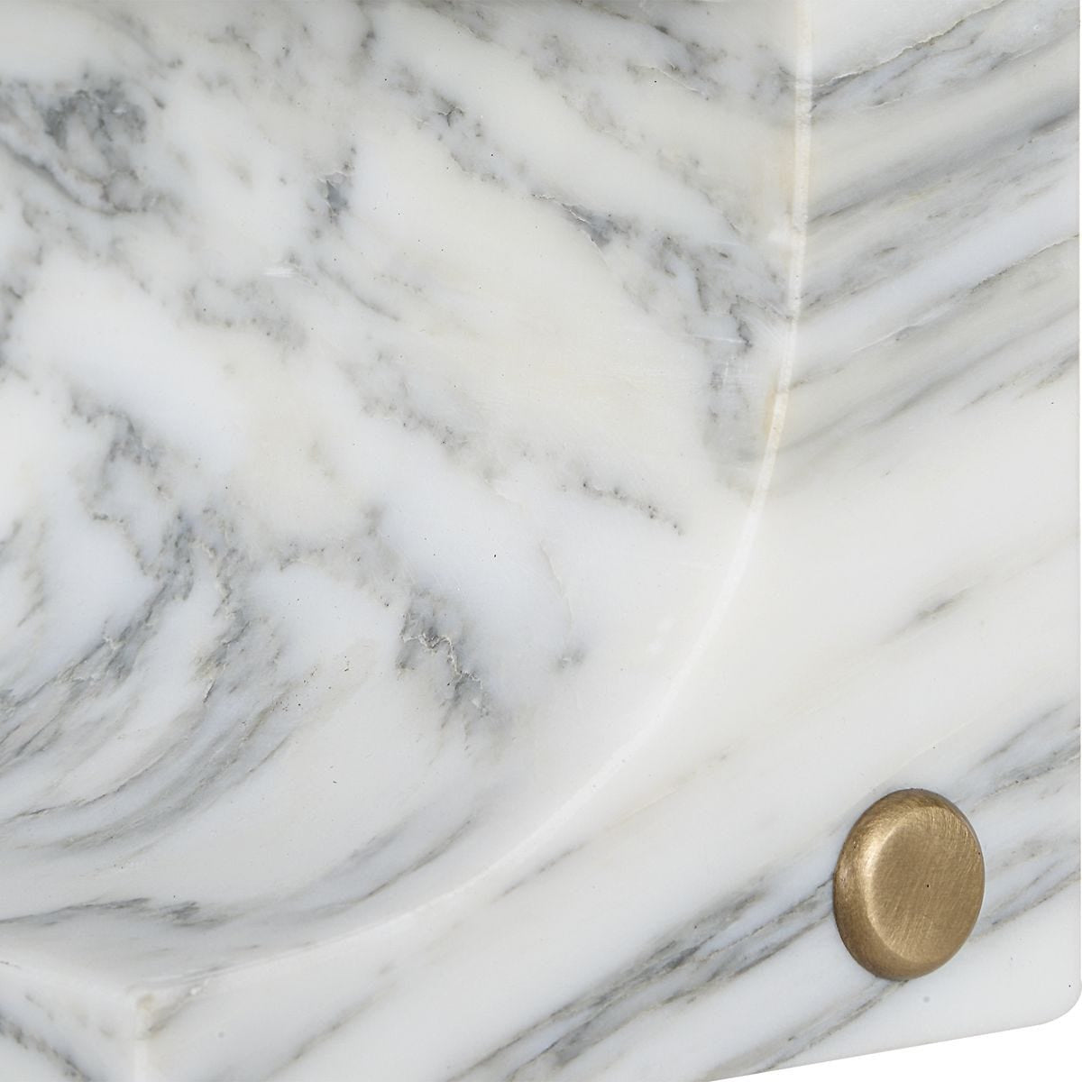 Uttermost Carved Beam Rechargeable Mini Lamp in Arabescato Marble