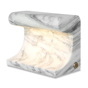 Carved Beam Rechargeable Mini Lamp in Arabescato Marble