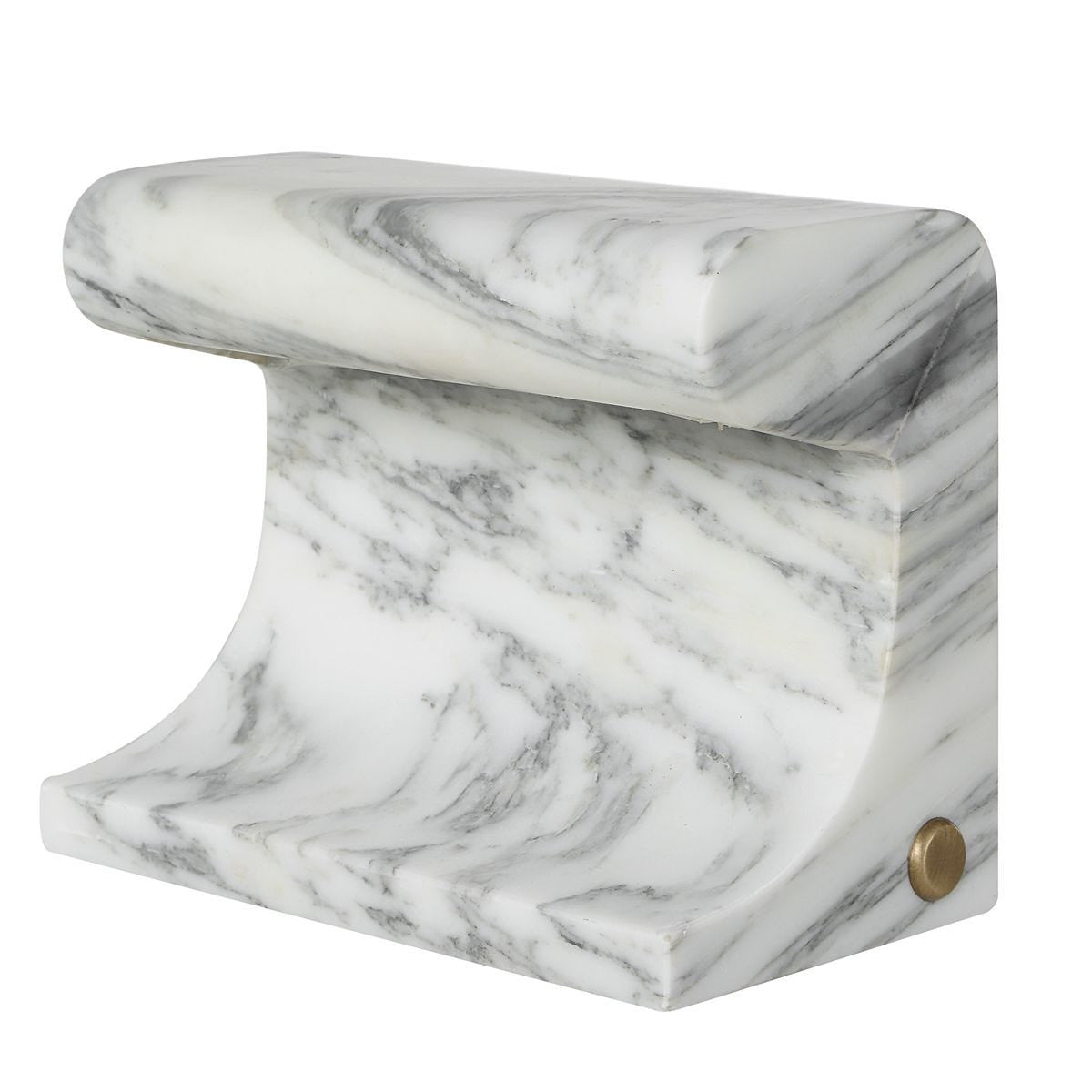 Uttermost Carved Beam Rechargeable Mini Lamp in Arabescato Marble