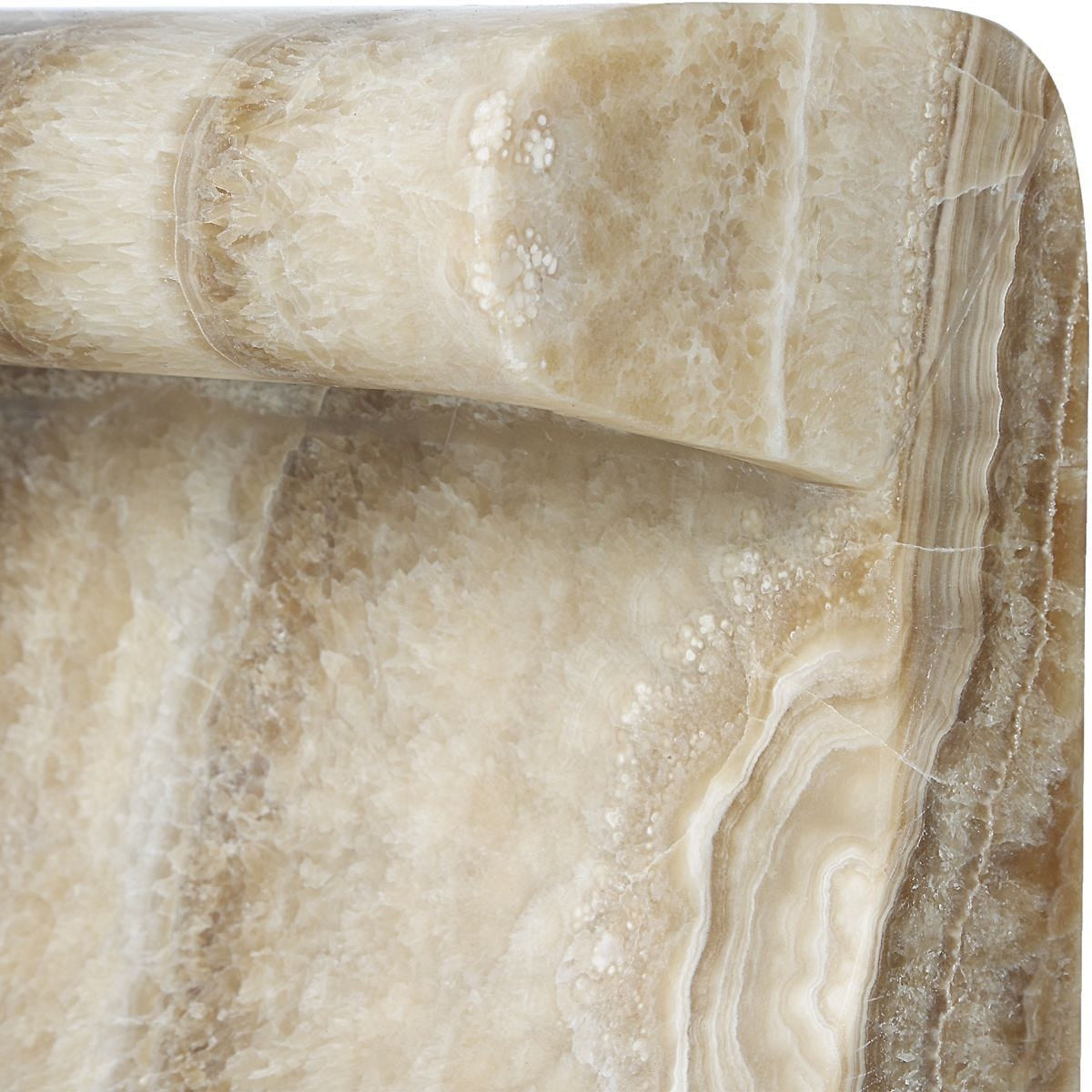 Uttermost Carved Beam Rechargeable Mini Lamp in Latte Onyx
