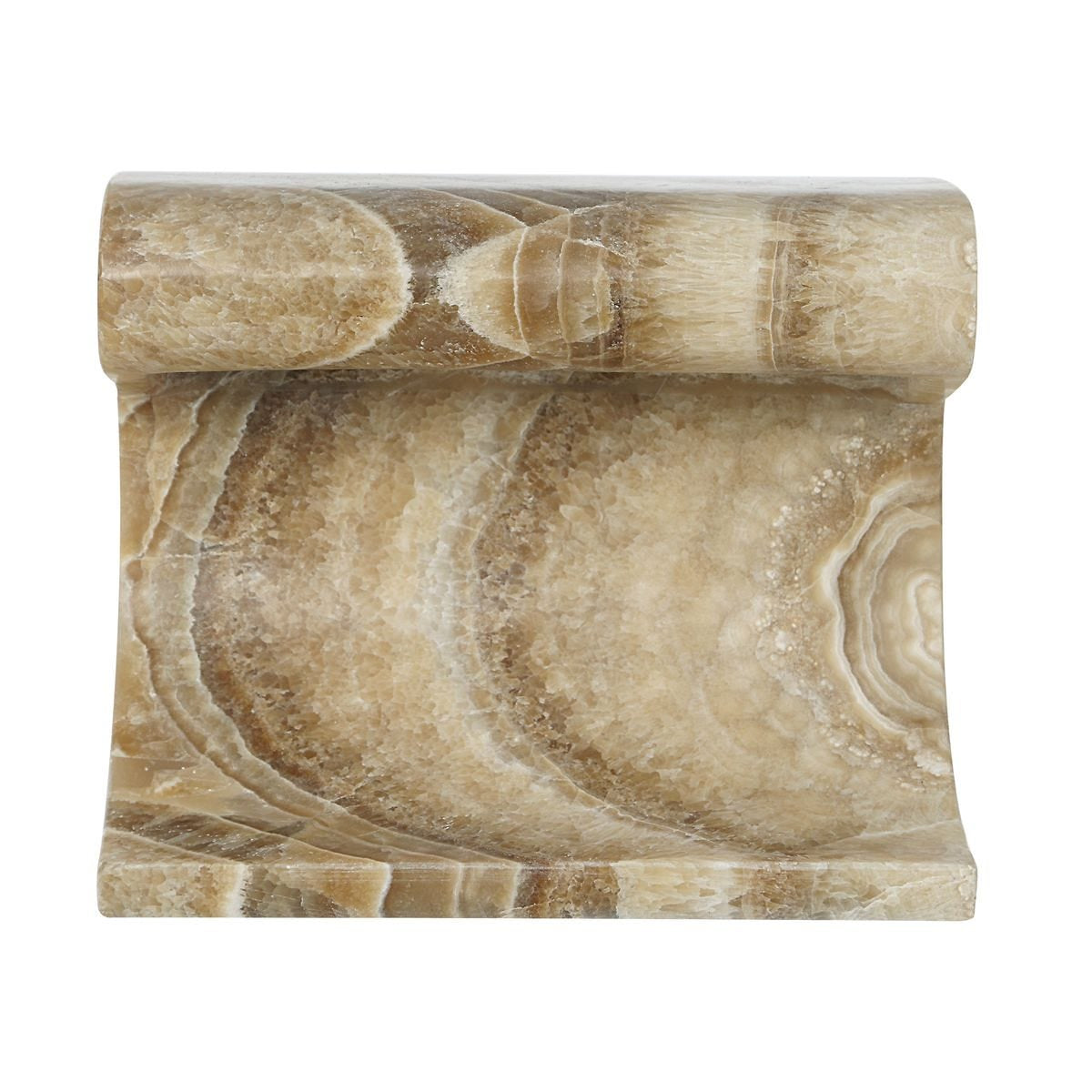 Uttermost Carved Beam Rechargeable Mini Lamp in Latte Onyx