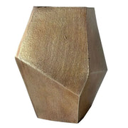 Cast Aluminium Faceted Brass Antique Vase 33cm   Nicholas John Interiors