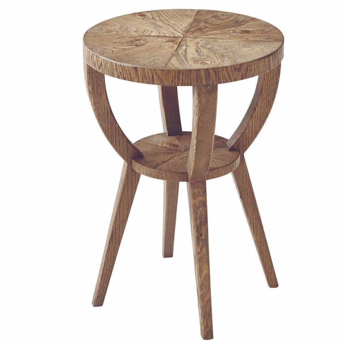 Theodore Alexander Southfield Round Accent Table in Echo Oak