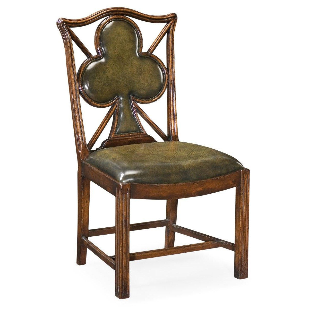 Jonathan Charles Chair Club Playing Card - English Green Leather