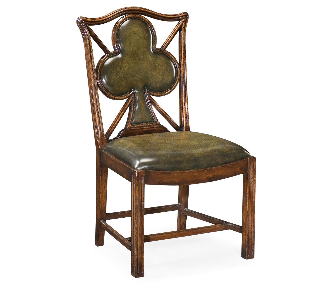 Jonathan Charles Chair Club Playing Card - English Green Leather