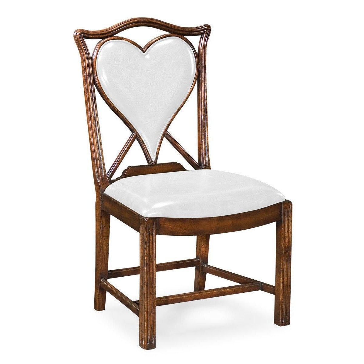 Jonathan Charles Chair Heart Playing Card - English Green Leather