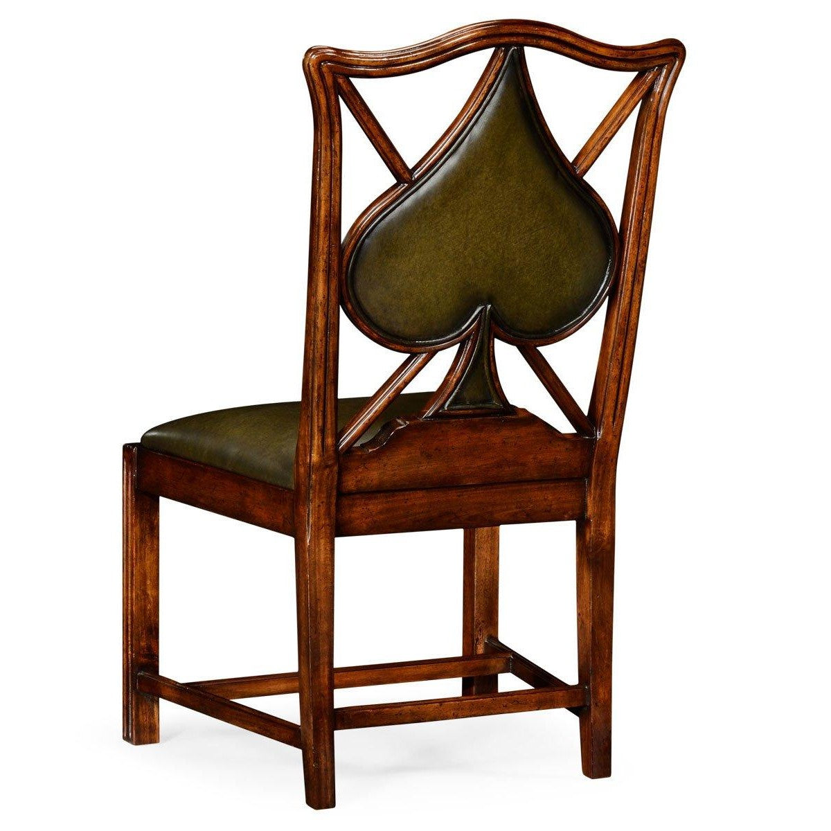 Jonathan Charles Chair Spade Playing Card - English Green Leather