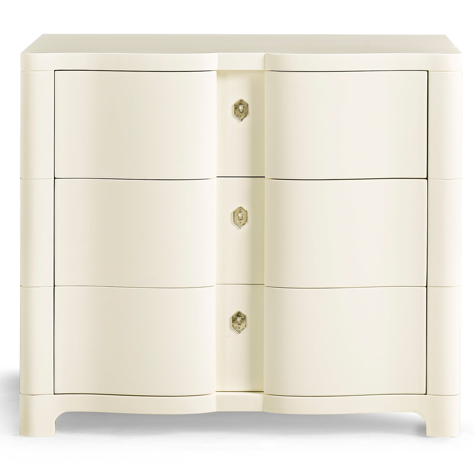 Jonathan Charles Chest of Drawers Bowfront in Ivory