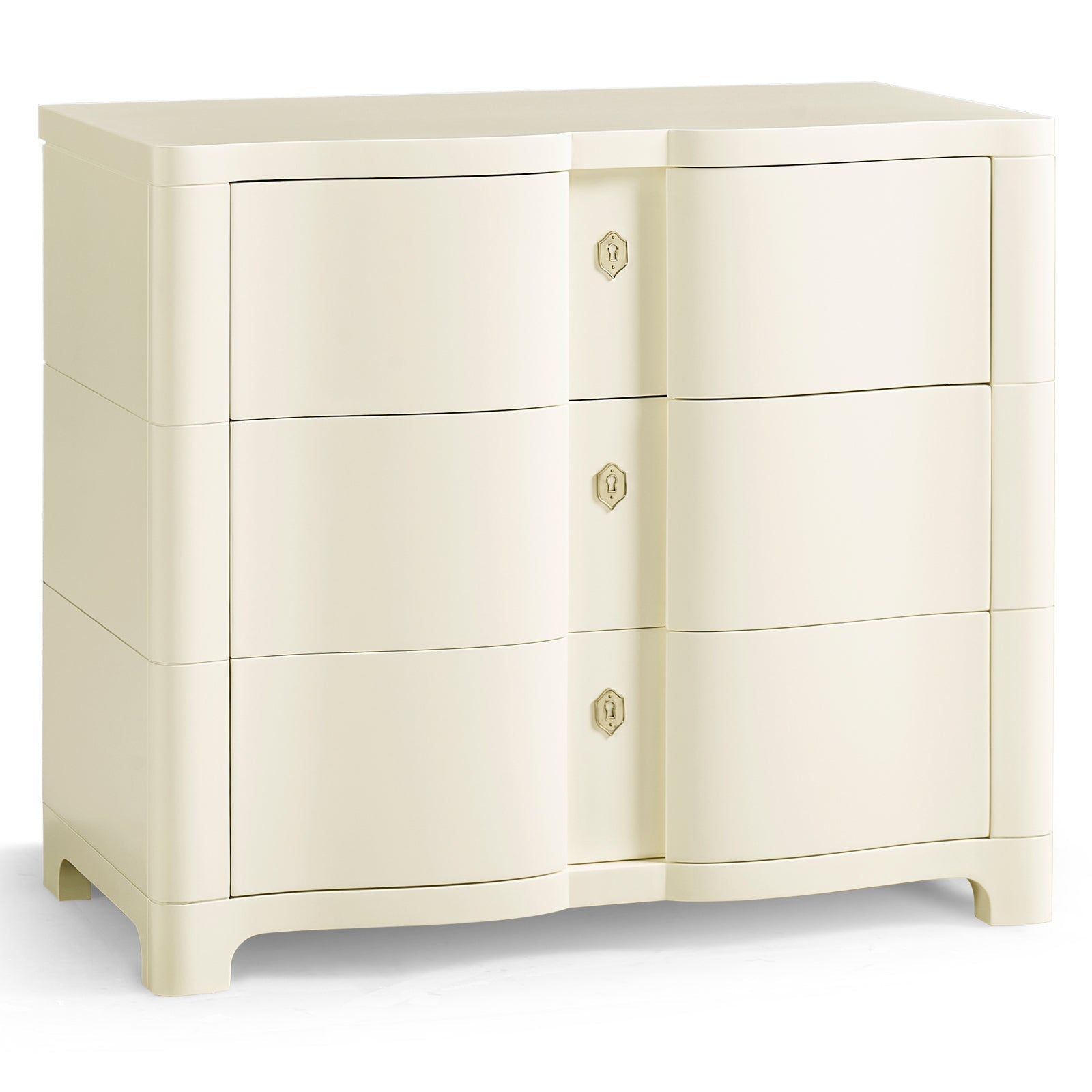 Jonathan Charles Chest of Drawers Bowfront in Ivory